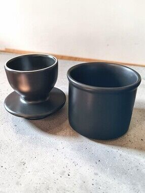The Original L. Tremain Butter Bell Crock Keeper Matte Black Farmhouse Cottage
